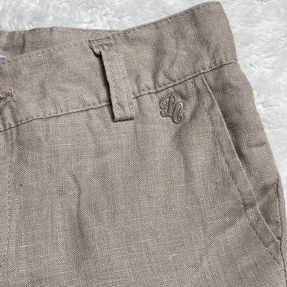 Pili Carrera Kid's Brown Tan 100% Linen Chino Shorts Size 3 - Picture 7 of 7